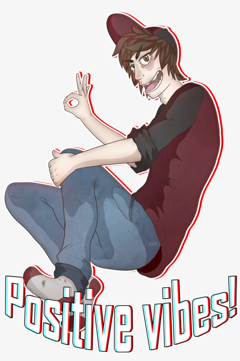 “take Some Positive Vibes Hmm Been Drawing Only Calvin - Poster, transparent png download