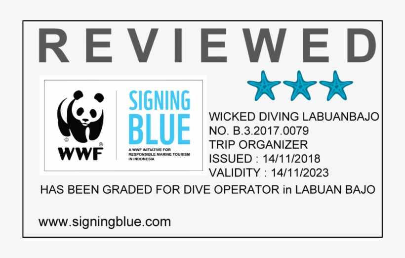 Wwf Wicked Diving Komodo 3 Starfish Signing Blue - Wwf, transparent png download