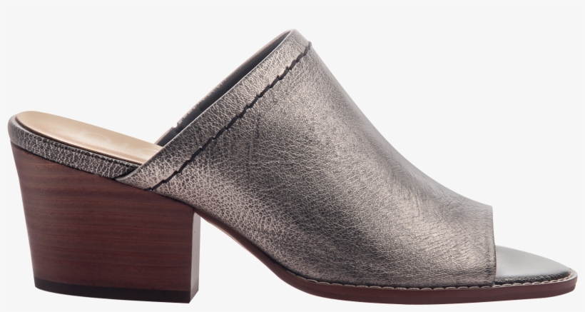 Womens Mule Slide Carolina In Pewter Side View - Women Shoes Side View, transparent png download
