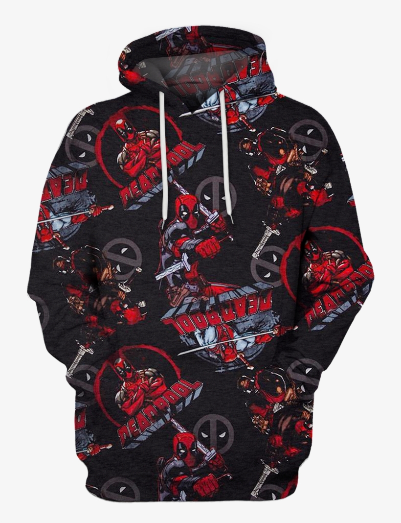 Deadpool Movie Hoodie 3d - Sweatshirt, transparent png download