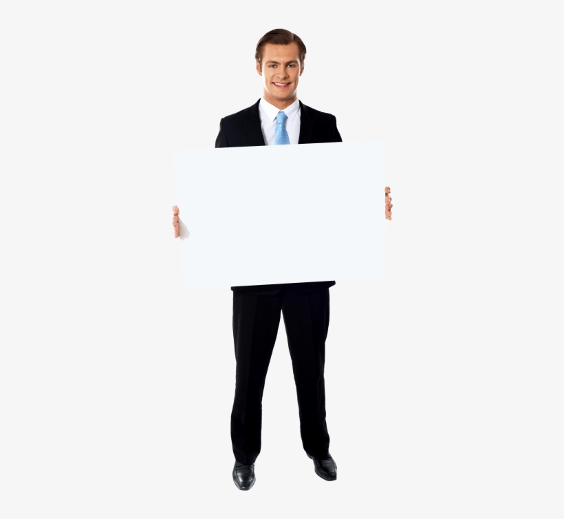Free Png Download Businessmen Holding Banner Png Images - Person Holding Something Png, transparent png download
