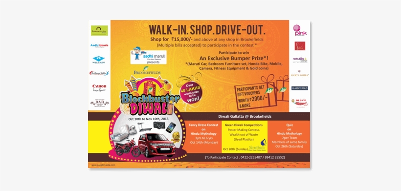 Brookefields Block Buster Diwali - Flyer, transparent png download