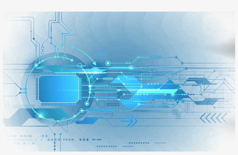 Blue Decorative Light Chip Science Technology Clipart - Circuits Light Blue, transparent png download