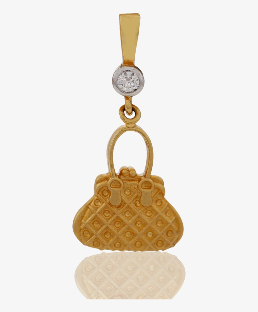 Shopaholic Gold Clutch Pendant - Handbag, transparent png download