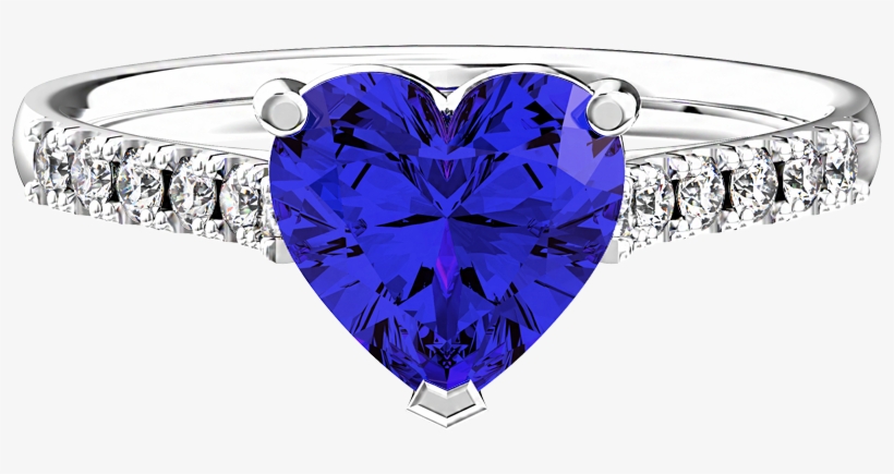 Tanzanite Heart Shape Ring - Engagement Ring, transparent png download