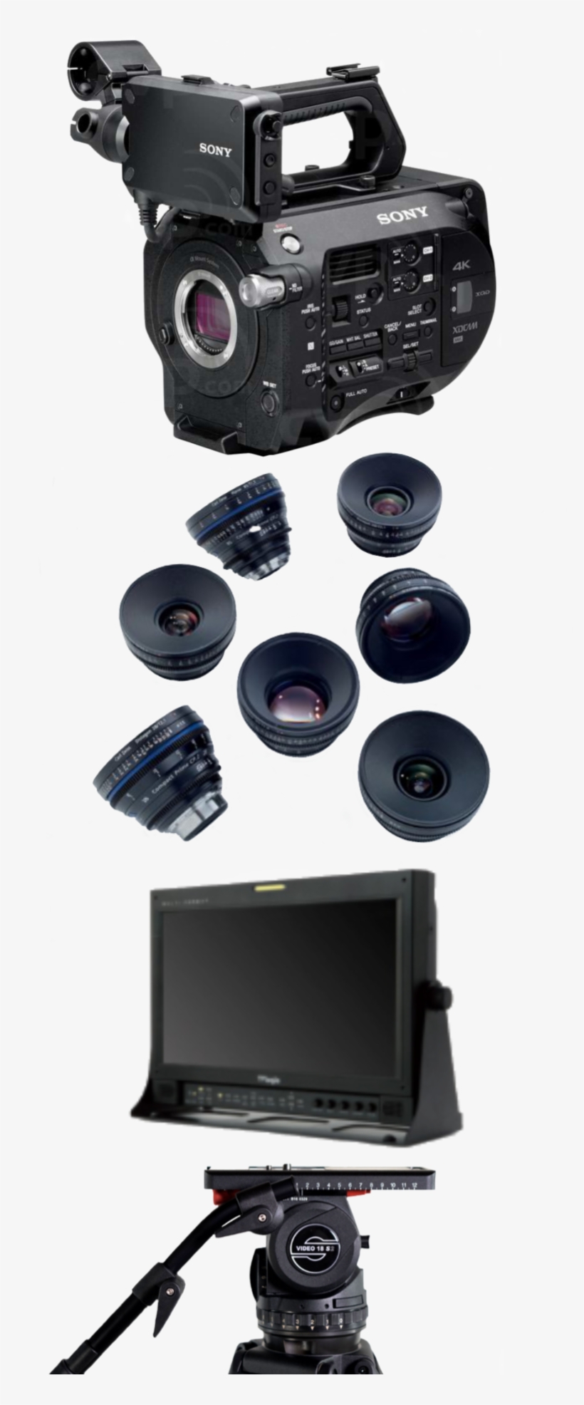 17” Sony Pvm-a170 Oled Monitor With Stand - Camara Sony Fs7, transparent png download