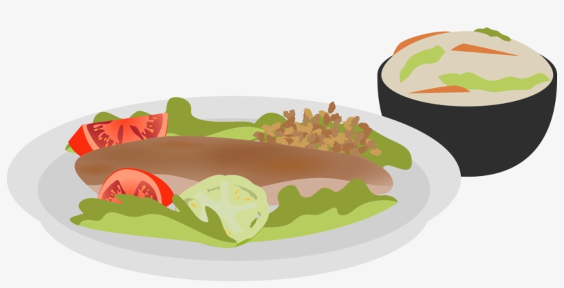 Download Salad And Humous ▽ - Chili Dog, transparent png download