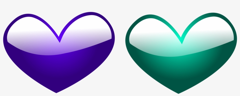 Heart Computer Icons Emoticon Drawing Symbol - Love Blue And Purple Heart, transparent png download