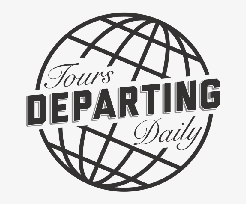 A Redesigned Globe Logo For Tours Departing Daily By - Illustration, transparent png download