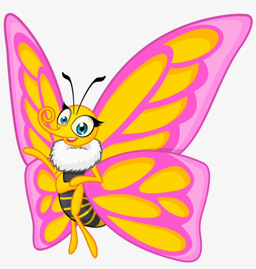 Фото, Автор Soloveika На Яндекс - Detailed Butterfly Cartoon Character Depositphotos, transparent png download