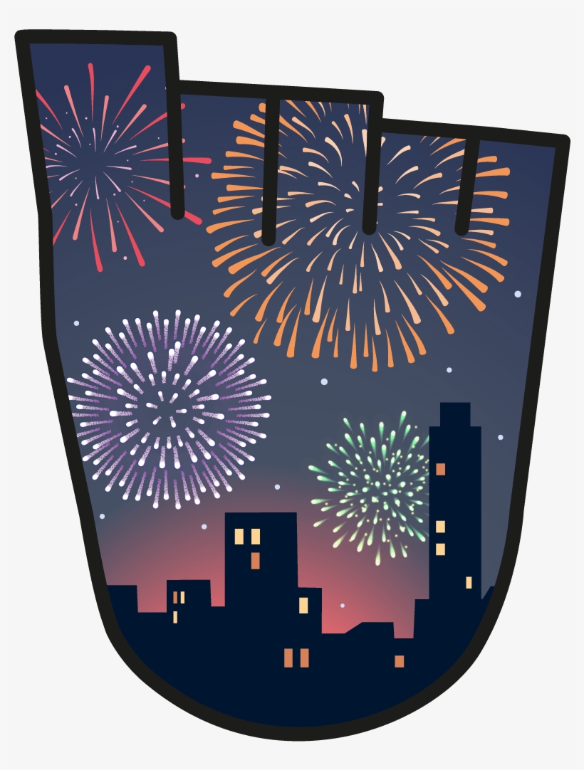 November 2018 Wow Badge Fireworks - Fireworks, transparent png download