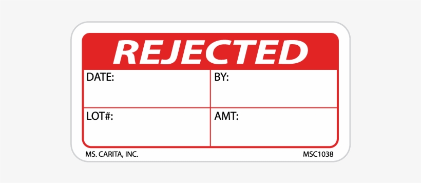 Rejected Labels 1 Inch X 2 Inch - All Nighter, transparent png download