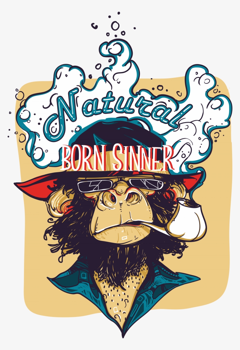 Natural Born Sinner Buy T Shirt Design - Illustration, transparent png download