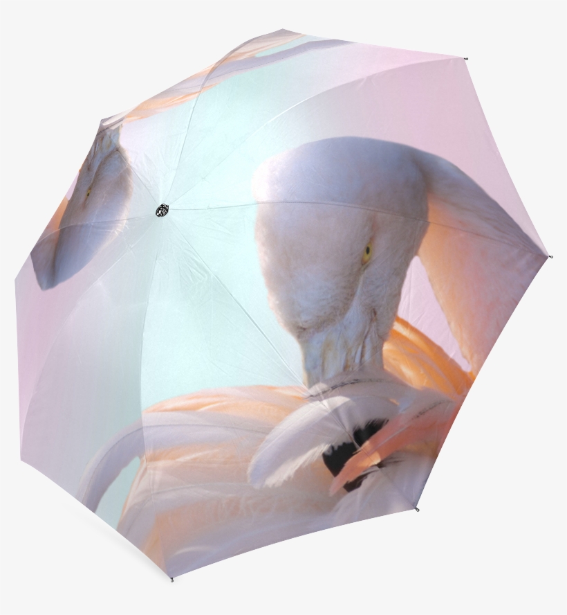 Flamingo Pink Mint Foldable Umbrella - Hot Air Balloon, transparent png download