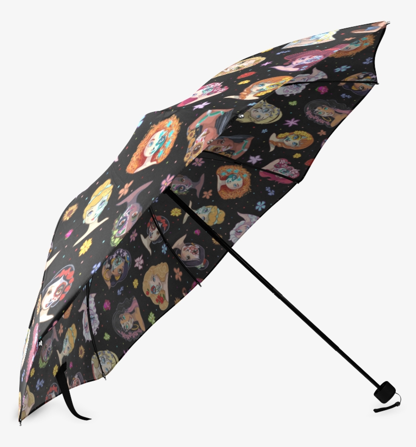 Foldable Umbrella - Purple Umbrella With Penguin, transparent png download