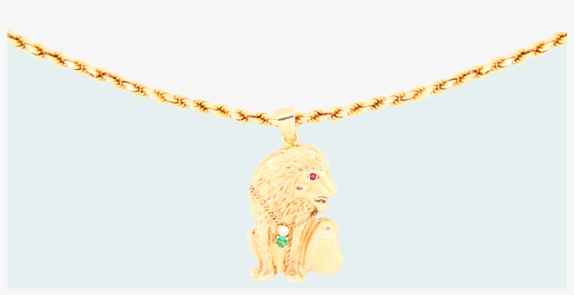 Custom Made Lion Pendant Necklace - Pendant, transparent png download