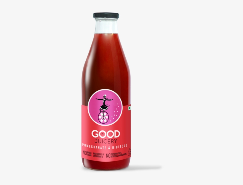 Pomegranate & Hibiscus - Glass Bottle, transparent png download
