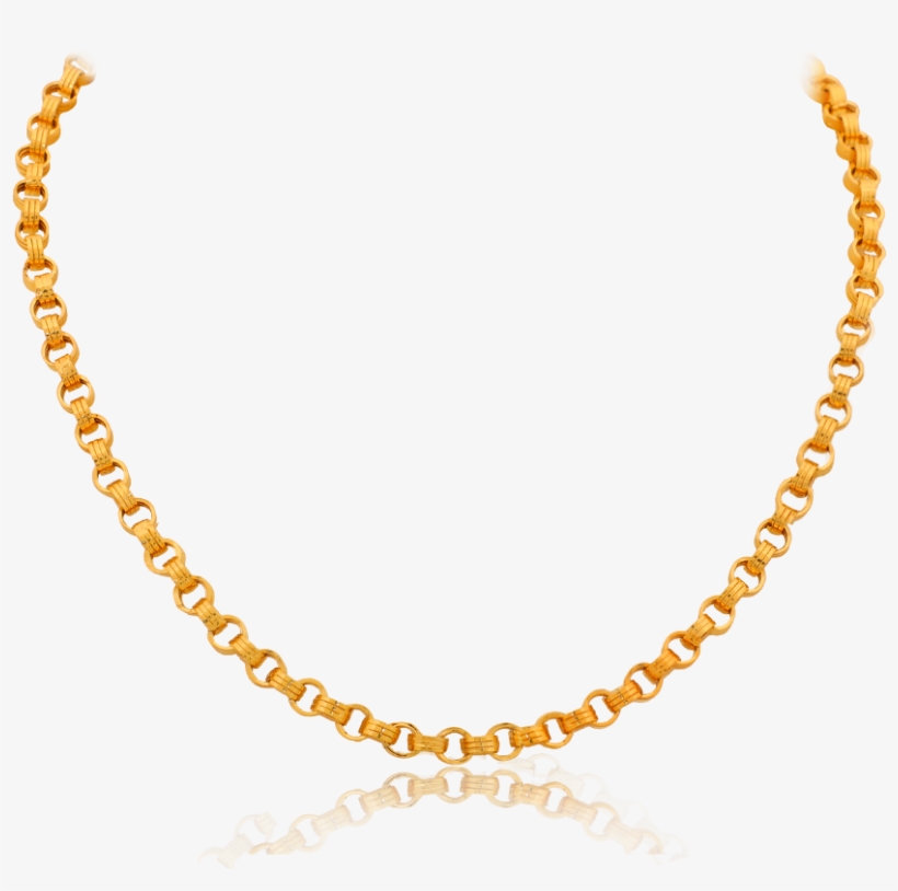 Captivating Gold Interlock Gents Chain - Transparent Chain, transparent png download