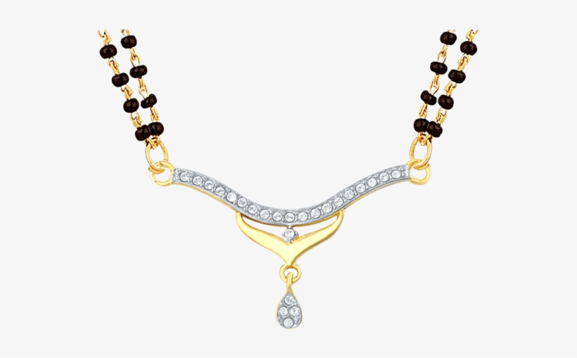 Mahi Gold Plated Sacred Knot Mangalsutra Pendant With - Cubic Zirconia, transparent png download
