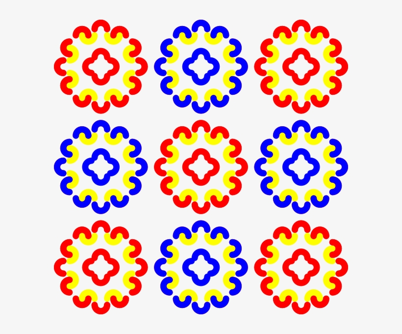 Blue And Red Tile Decoration Svg Clip Arts 600 X 600, transparent png download