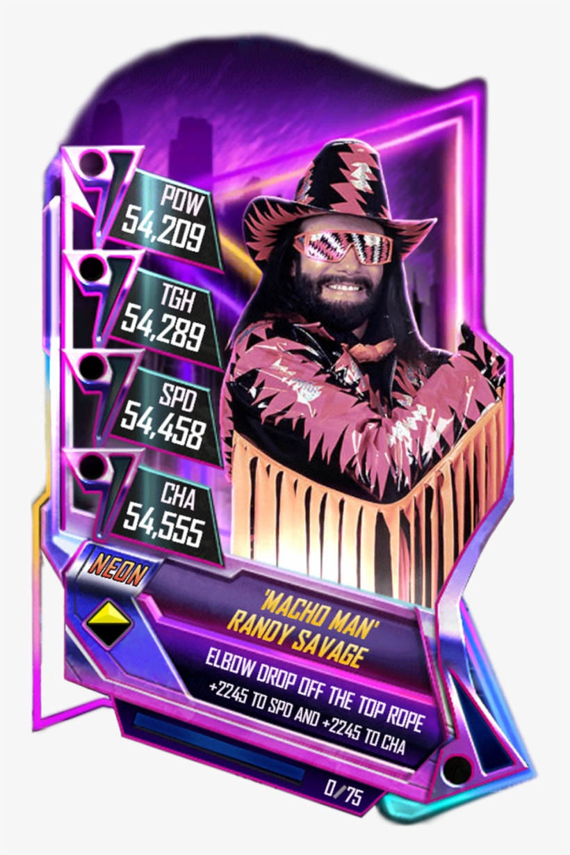 Randysavage S5 23 Neon10 - Wwe Supercard Neon Cards, transparent png download