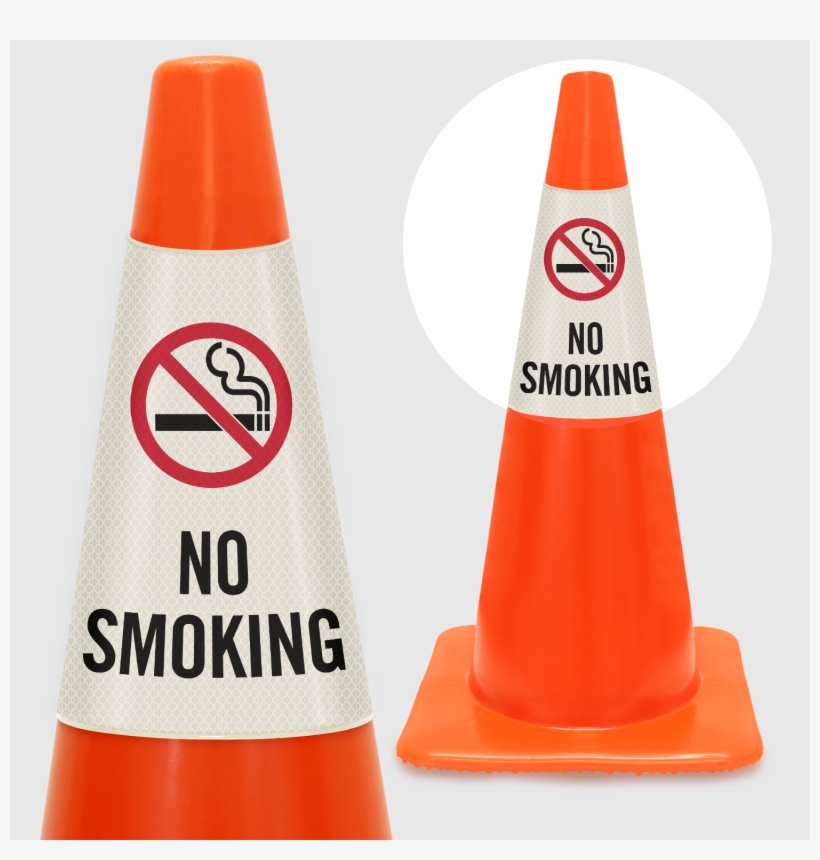 Cone Message Collar - No Smoking Sign, transparent png download