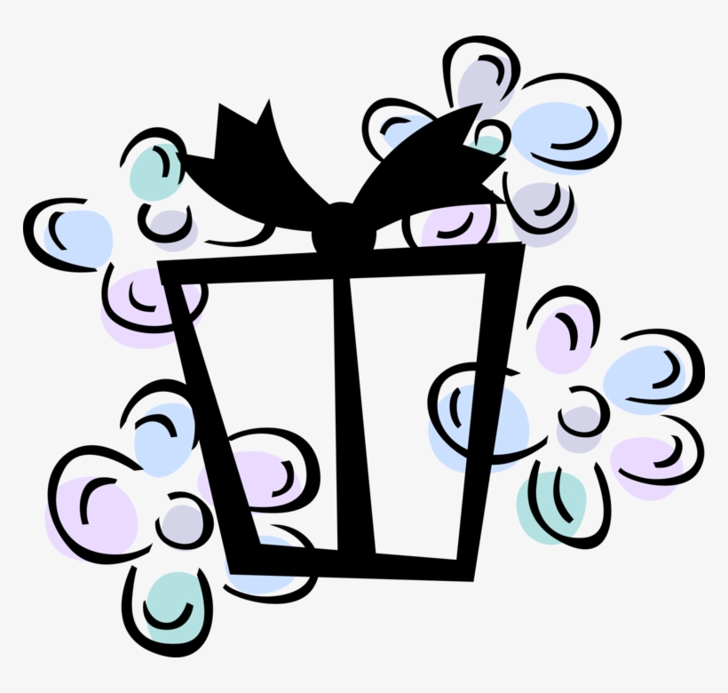 Vector Illustration Of Gift Wrapped Birthday, Anniversary,, transparent png download