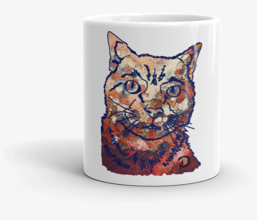 Artsy Cat Mug - Coffee Cup, transparent png download