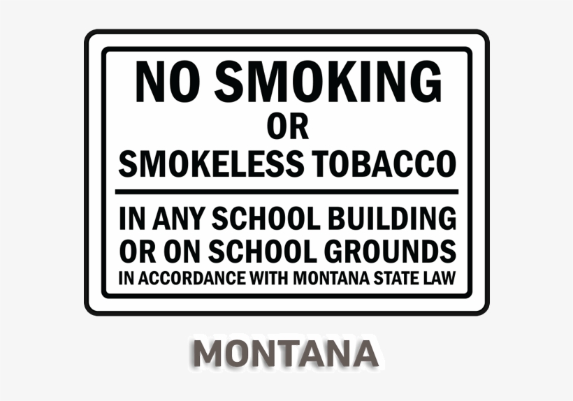 Montana No Smoking Sign - Circle, transparent png download