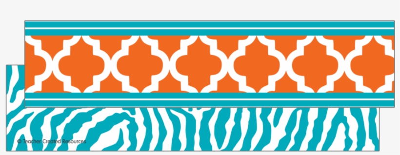 Tcr77099 Orange And Teal Wild Moroccan Ribbon Runner, transparent png download