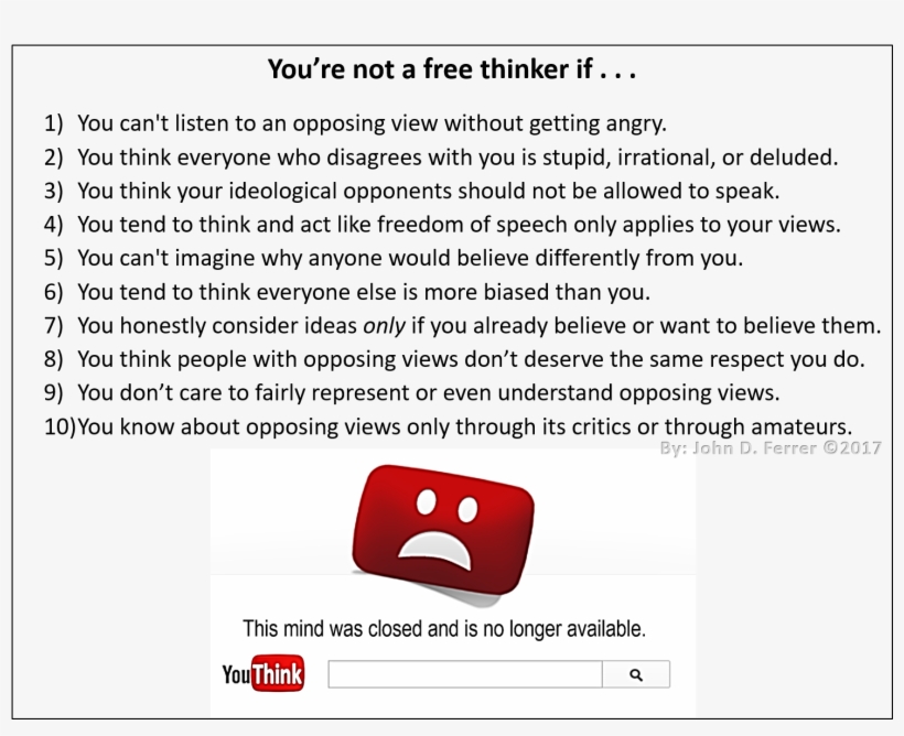 Free Thinking, In The Wider Sense Of The Phrase, Does - Free Thinker, transparent png download