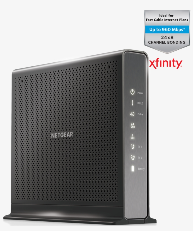 C7100v - Netgear Nighthawk Cable Modem Router, transparent png download