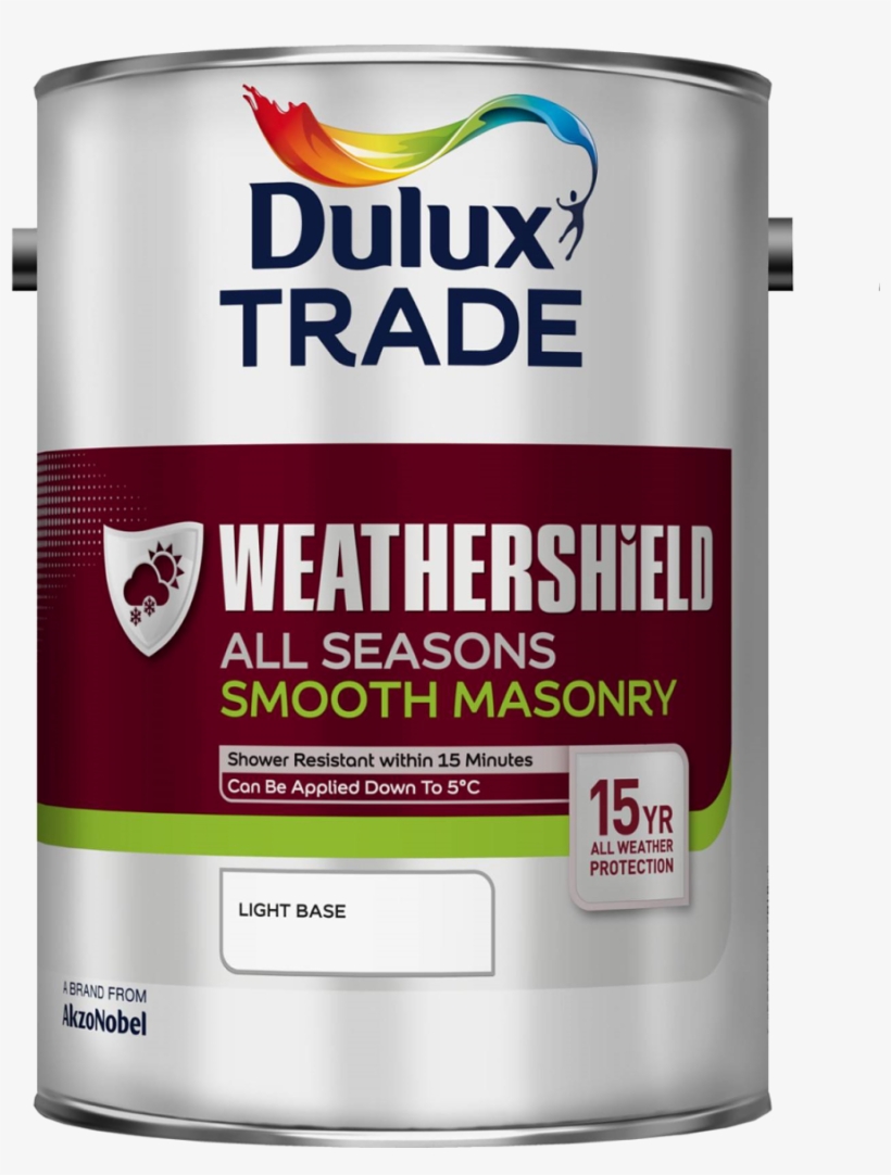 Dulux Trade Weathershield Smooth Masonry Paint, transparent png download