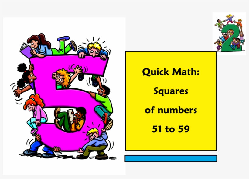 Squaring Numbers 51 To, transparent png download