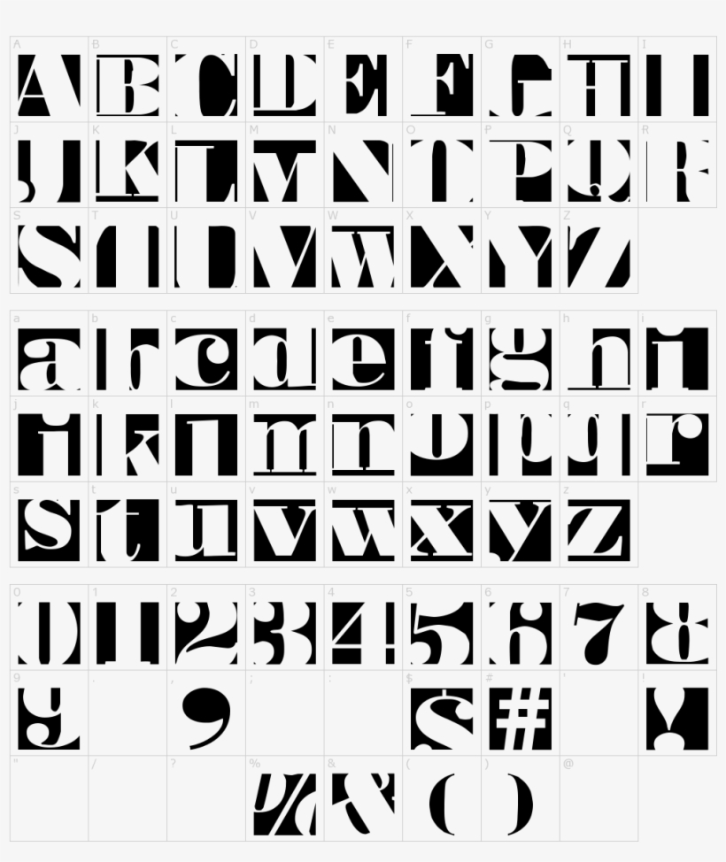 Font Characters - Poster, transparent png download