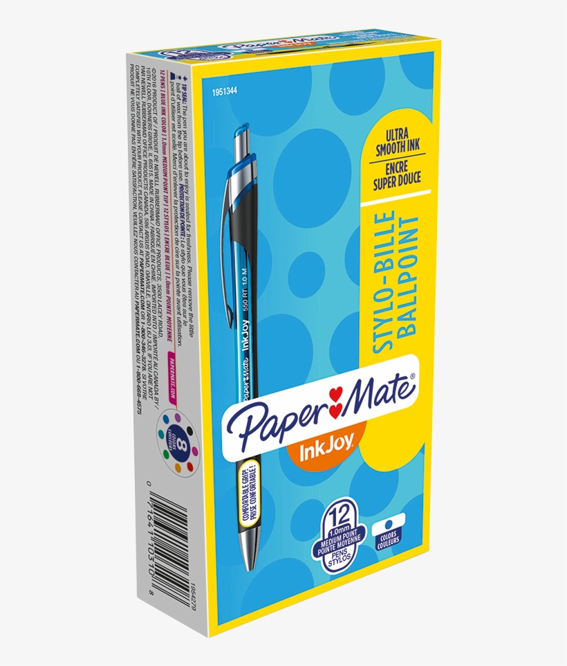 Paper Mate Inkjoy 550rt Retractable Ballpoint Pens - Ballpoint Paper Mate Inkjoy, transparent png download