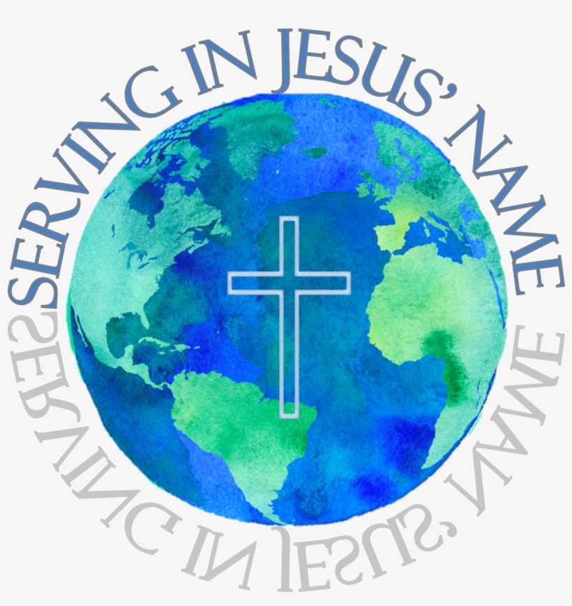 Serving In Jesus' - Globe, transparent png download