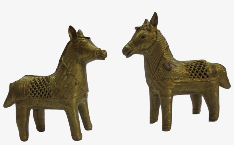 Handmade Brass Metal Indian Dhokra Handicraft Horse - Figurine, transparent png download