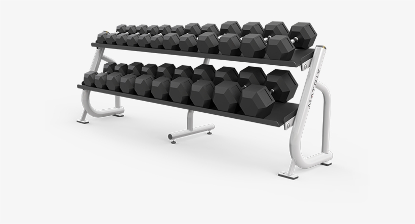 Matrix 2 Tier Flat-tray Dumbbell Rack - Barbell, transparent png download