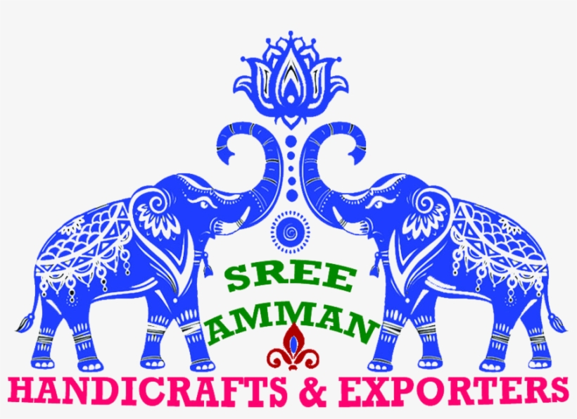 Sree Amman Handicrafts And Exporters - Elephant And Lotus, transparent png download