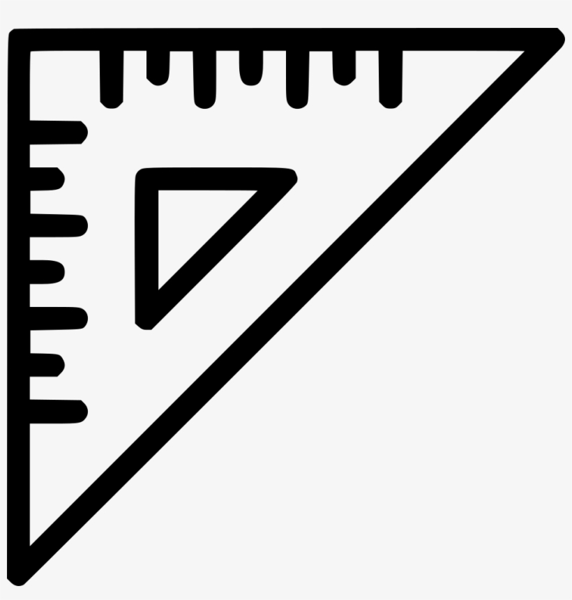 Ruler Scale Measure Comments - Set Square Icon Png, transparent png download