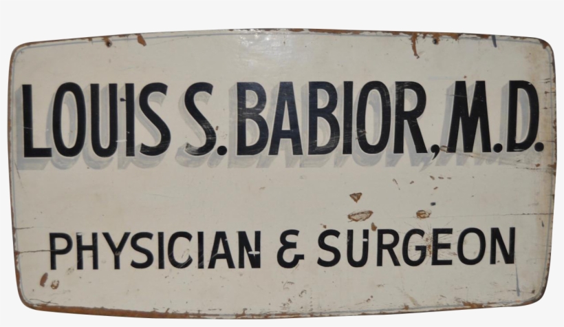 Vintage Medical Advertising Sign C - Metal, transparent png download