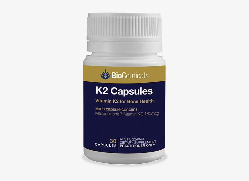 K2 Capsules 30 Softgel Capsules Show Detailed Photo - Bioceuticals Hair Skin Nails, transparent png download
