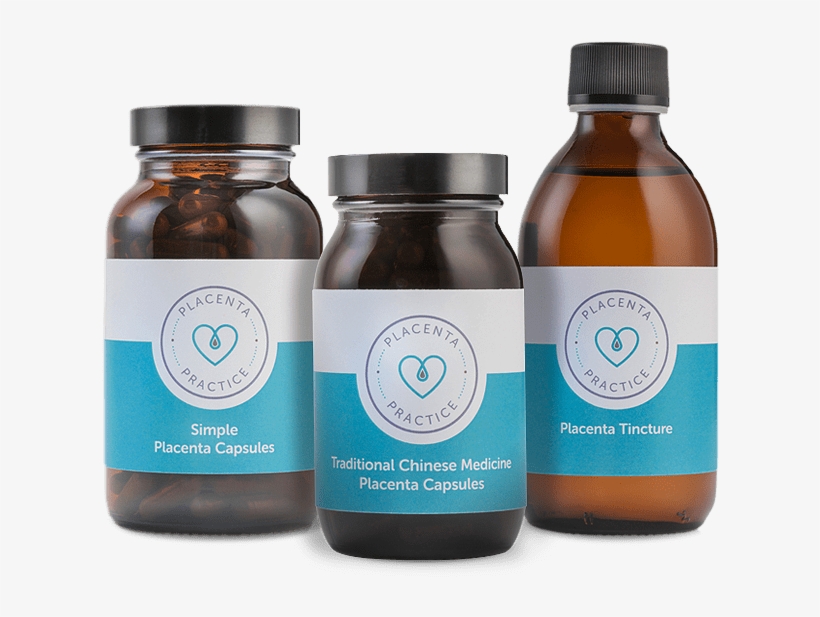 Bottle Of Simple Placenta Capsules, Traditional Chinese - Glass Bottle, transparent png download