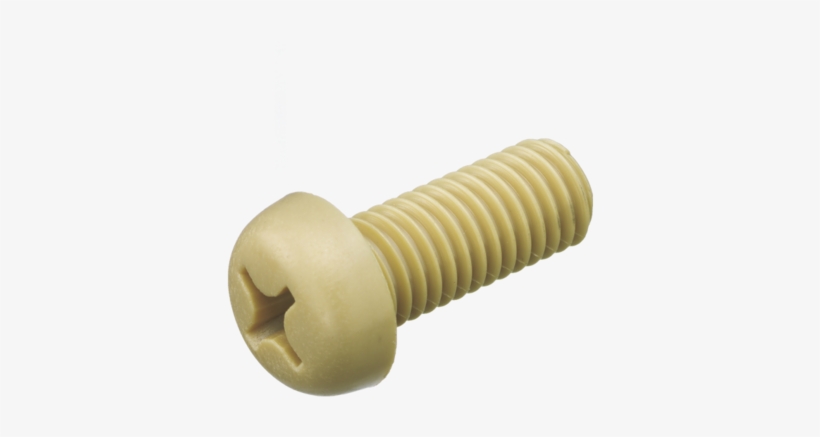 Polyphenylene Sulfide / Cross Recessed Pan Head Screw - Brass, transparent png download