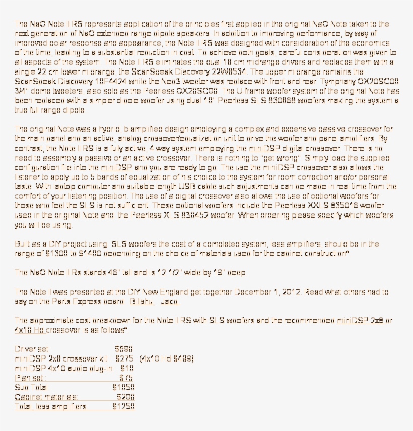 Nao Note Ii Rs - Document, transparent png download