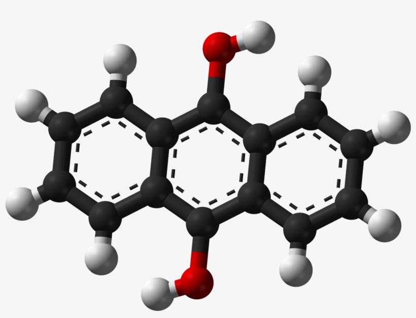 9,10 Dihydroxyanthracene 3d Balls - Bismuto Molecula, transparent png download