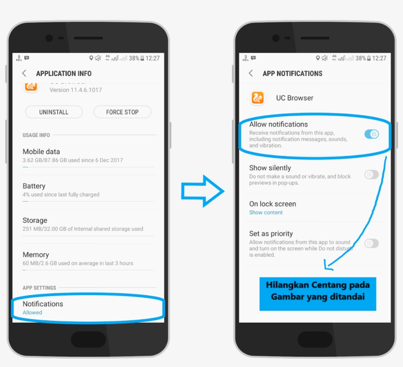 Cara Menghilangkan Notifikasi Uc Browser - Iphone, transparent png download