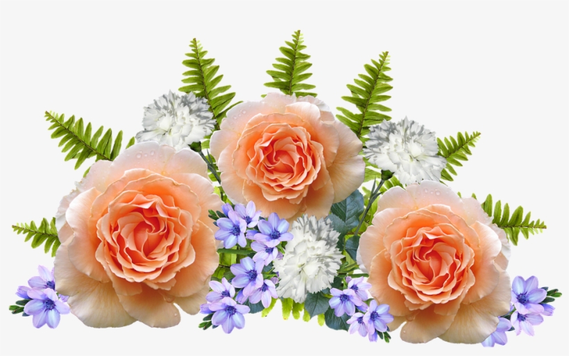 Flowers, Arrangement, Decoration - Hybrid Tea Rose, transparent png download