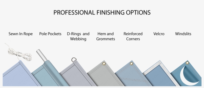 Vinyl Banner Printing - Banner Finishing Options, transparent png download